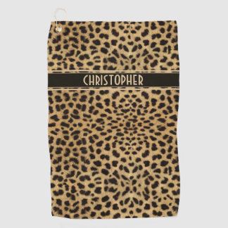 Leopard-Stellen-Haut-Druck personifizieren Golfhandtuch