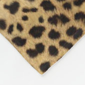 Leopard-Stellen-Muster-Druck Fleecedecke (Ecke)