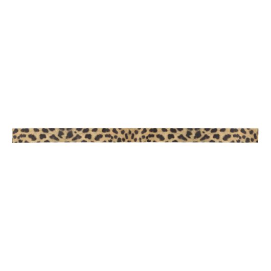 Leopard-Stellen-Muster-Druck Satinband (Vorderseite)