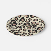 Leopard-Stellen-Platte Pappteller (Schrägansicht)