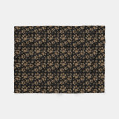 Leopard-Stellen-Tatzen-Drucke Fleecedecke (Vorderseite (Horizontal))