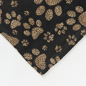 Leopard-Stellen-Tatzen-Drucke Fleecedecke (Ecke)