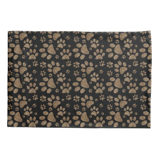 Leopard-Stellen-Tatzen-Drucke Kissenbezug (Rückseite)