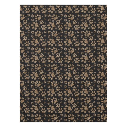 Leopard-Stellen-Tatzen-Drucke Tischdecke (Vorderseite)