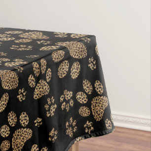 Leopard-Stellen-Tatzen-Drucke Tischdecke