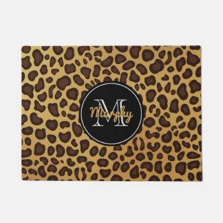 Leopard-Stellen-wildes Fußmatte