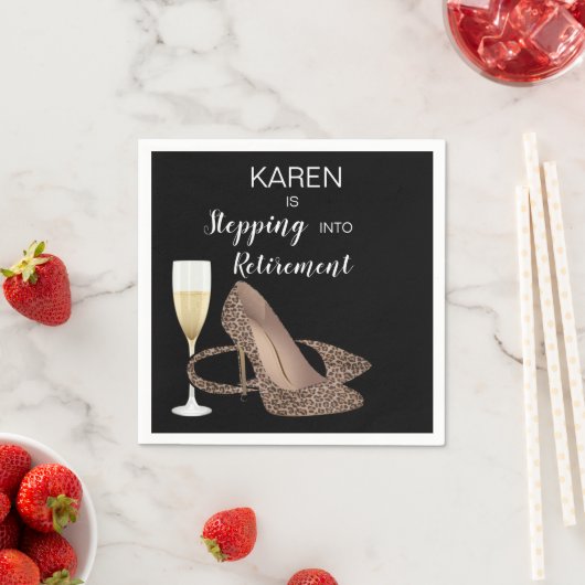 Leopard Stepping Intirement Napkins Serviette (Beispiel)