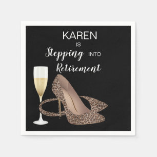 Leopard Stepping Intirement Napkins Serviette