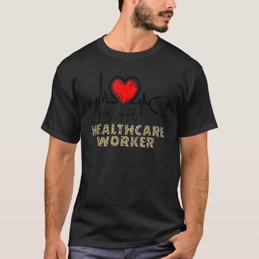 Leopard Stethoscope He T-Shirt (Vorderseite)