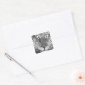 Leopard-Sticker Quadratischer Aufkleber (Umschlag)