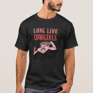 Leopard Stier Schädel Cowgirl Rodeo Mädchen Mutter T-Shirt