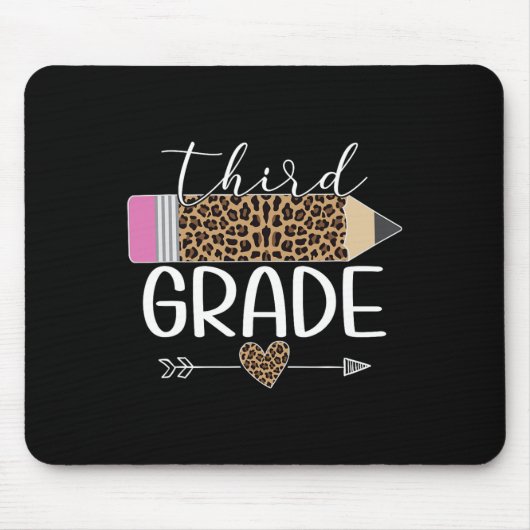 Leopard-Stift für Lehrer der dritten Klasse Byck Z Mousepad (Vorne)