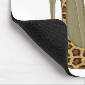 Leopard-Stilett-Schuh-und Katzen-Kunst Mousepad (Ecke)