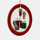 Leopard Stiletto gibt Personalisiertes Ornament (Rechts)