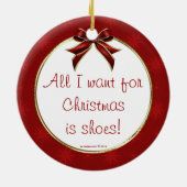 Leopard Stiletto gibt Personalisiertes Ornament (Hinten)