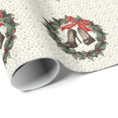 Leopard Stiletto Shoes Wreath Wrapping Paperd Geschenkpapier (Rolleneckpunkt)