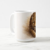 Leopard 'Stiller Stalker' | Afrikanische Wildlife- Kaffeetasse (Vorderseite Links)