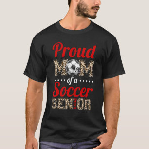 Leopard stolz Mama eines Fußballmeisters Senior Sp T-Shirt
