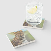 Leopard Stone Untersetzer (Seitenansicht)