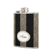 Leopard Streifen elegant modernen kuscheligen Name Flachmann (Links)