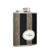 Leopard Streifen elegant modernen kuscheligen Name Flachmann (Rechts)