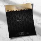 Leopard Striped Dark Damask Gold Border Salon Well Flyer