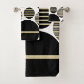 Leopard Stripes Christmas Balls Glam #1 #xmas #art Badhandtuch Set (Insitu)