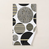 Leopard Stripes Christmas Balls Glam #1 #xmas #art Badhandtuch Set (Handtuch)