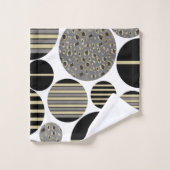 Leopard Stripes Christmas Balls Glam #1 #xmas #art Badhandtuch Set (Waschlappen)
