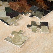 Leopard Style Brown Black Square Muster Puzzle (Seite)