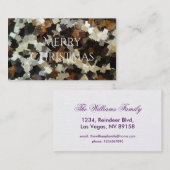 Leopard Style Brown Black Square Muster Visitenkarte (Vorne/Hinten)