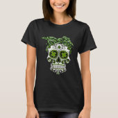 Leopard Sugar Skull St Patricks Day Women Girls T-Shirt (Vorderseite)