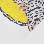 Leopard Sun King Ink Art Seidenpapier (Ausschnitt)