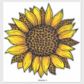 Leopard Sunflower Aufkleber (Blatt)