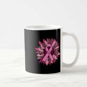 Leopard Sunflower Cheetah Brustkrebs Bewusstsein Kaffeetasse