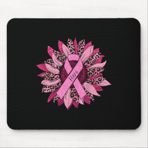 Leopard Sunflower Cheetah Brustkrebs Bewusstsein Mousepad