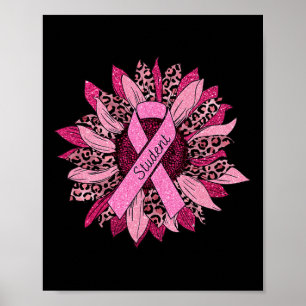 Leopard Sunflower Cheetah Brustkrebs Student Poster