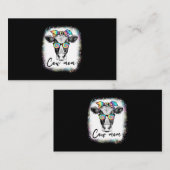 Leopard Sunflower Highland Cow Bandana heute nicht Visitenkarte (Vorne/Hinten)