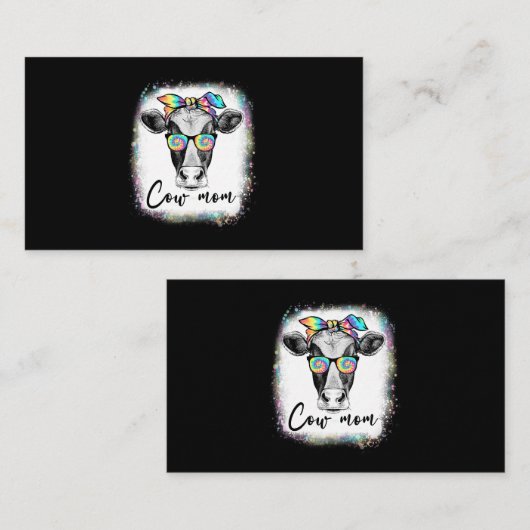 Leopard Sunflower Highland Cow Bandana heute nicht Visitenkarte (Vorne/Hinten)