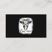 Leopard Sunflower Highland Cow Bandana heute nicht Visitenkarte (Vorderseite)