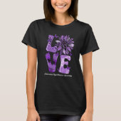 Leopard Sunflower LOVE Pulmonary Hypertension Awar T-Shirt (Vorderseite)
