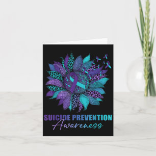 Leopard Sunflower Suicide Prevention Awareness Day Karte