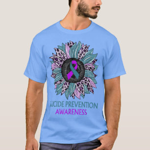 Leopard Sunflower Suizidprävention Sensibilisierun T-Shirt