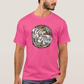 Leopard Sunflower Yeehaw Lightning Bolt Western Co T-Shirt