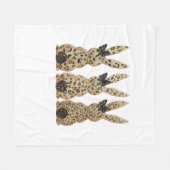 Leopard Süßes Häschen Schleife Lustiger Christlich Fleecedecke (Vorderseite (Horizontal))