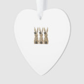 Leopard Süßes Häschen Schleife Lustiger Christlich Ornament (Vorderseite)