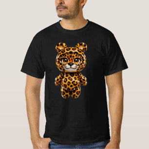Leopard süßes Kawaii-Spielzeug-Tierdesign T-Shirt