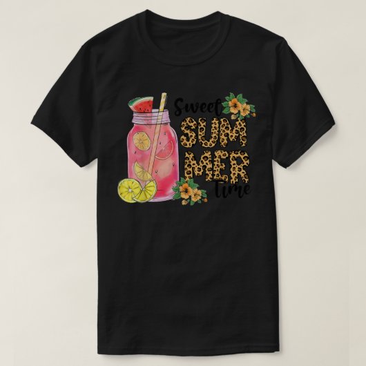 Leopard Sweet Summer Time Funny I Liebe Summer Bea T-Shirt (Design vorne)