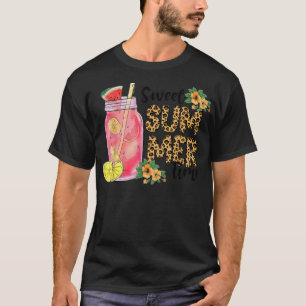 Leopard Sweet Summer Time Funny I Liebe Summer Bea T-Shirt