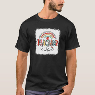 Leopard Teach Liebe gebleicht Inspiriert Lehrerleb T-Shirt
